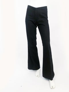 1970s Black Studded Bell-bottom Pants