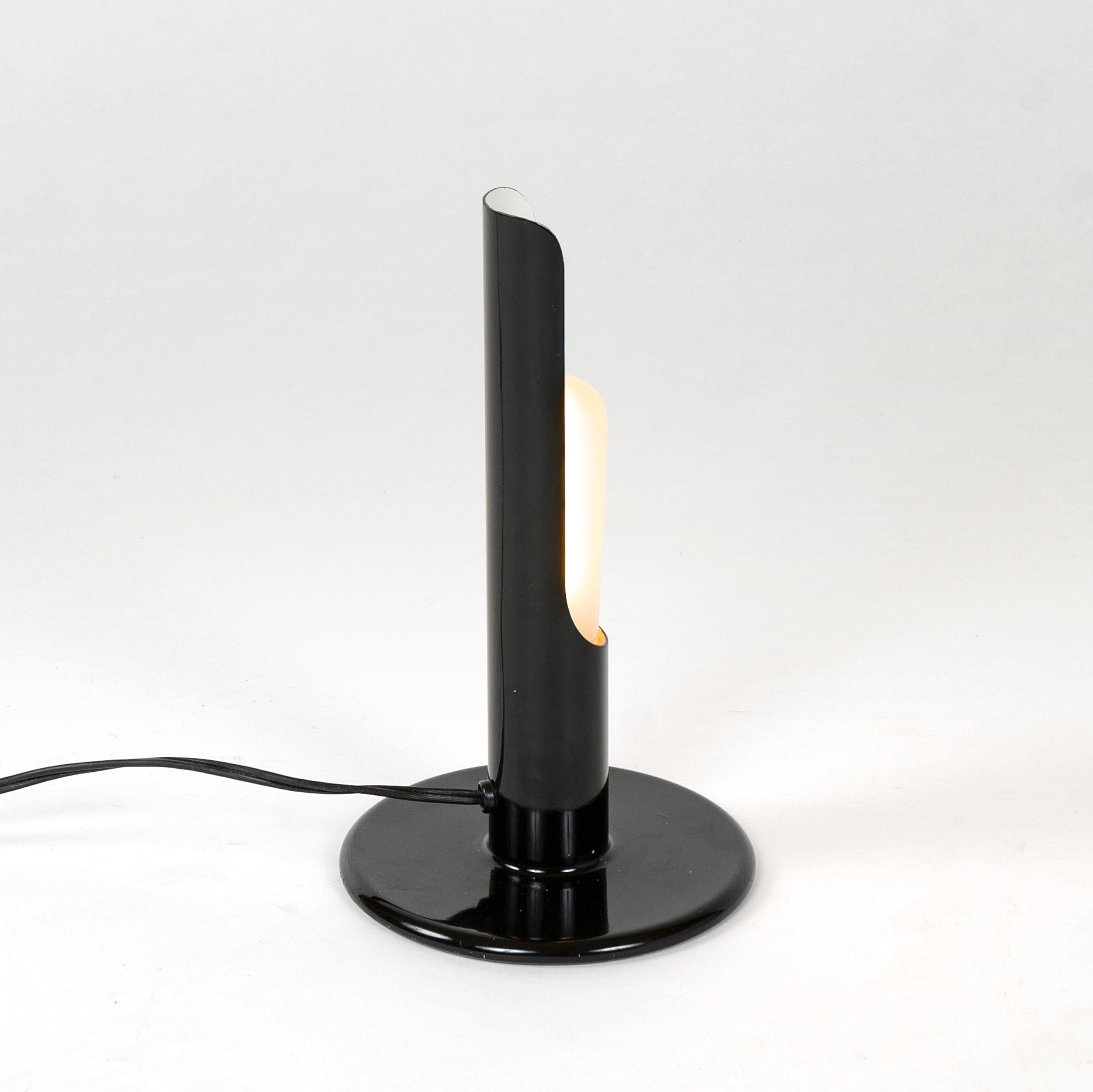 American 1970s Black Tubular Desk Lamp by Ingo Maurer