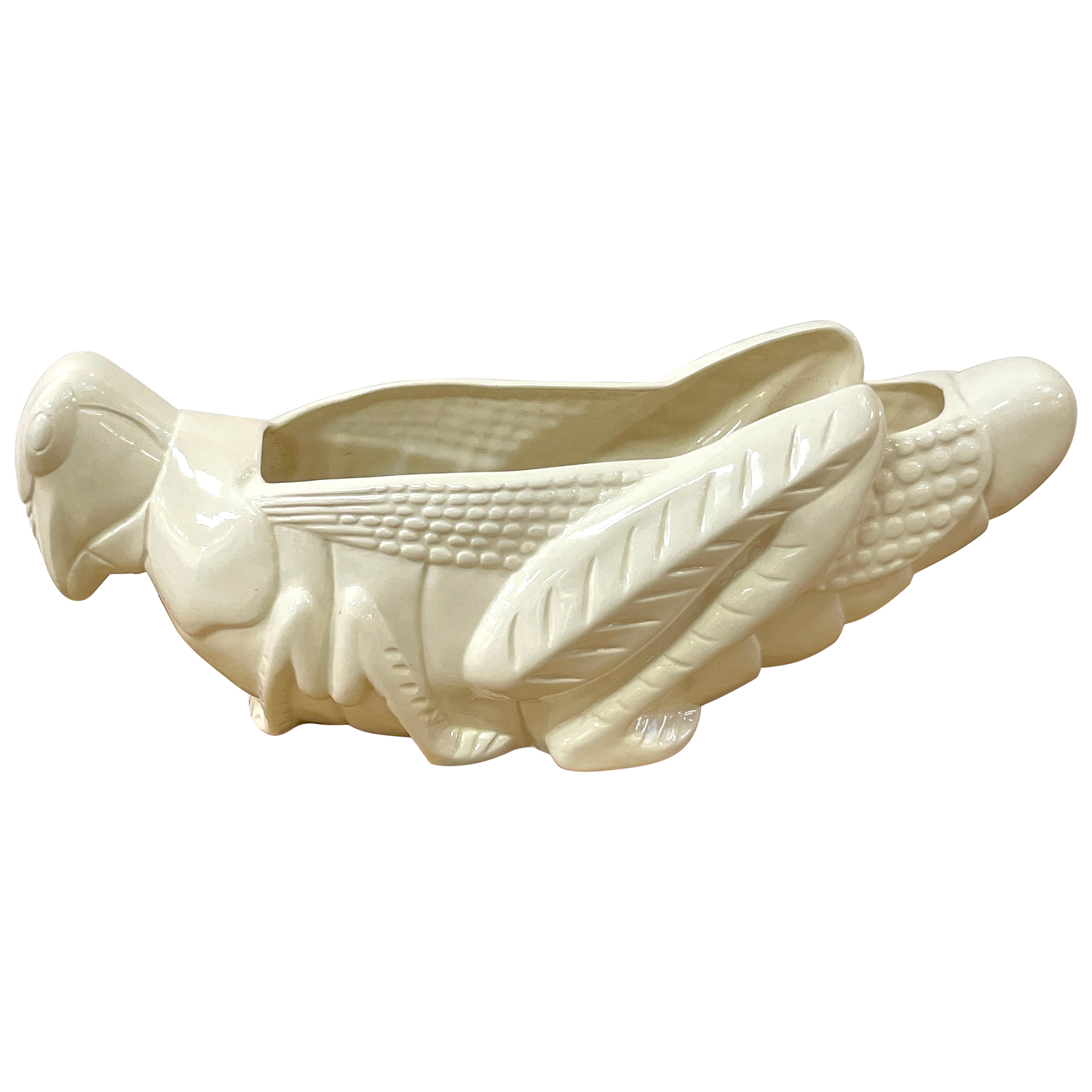 Figurale Grashüpfer-Jardinière/Pflanzgefäß, Blanc de Chine, 1970er Jahre im Angebot