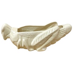 1970s Blanc de Chine Figural Grasshopper Jardiniere/Planter
