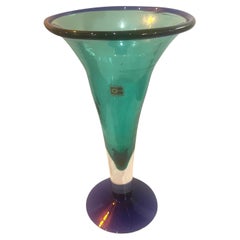 Vase en verre soufflé Blenko, milieu du siècle, 1970