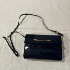 1970s Blue Bakelite and Leather Italian Shoulder Bag