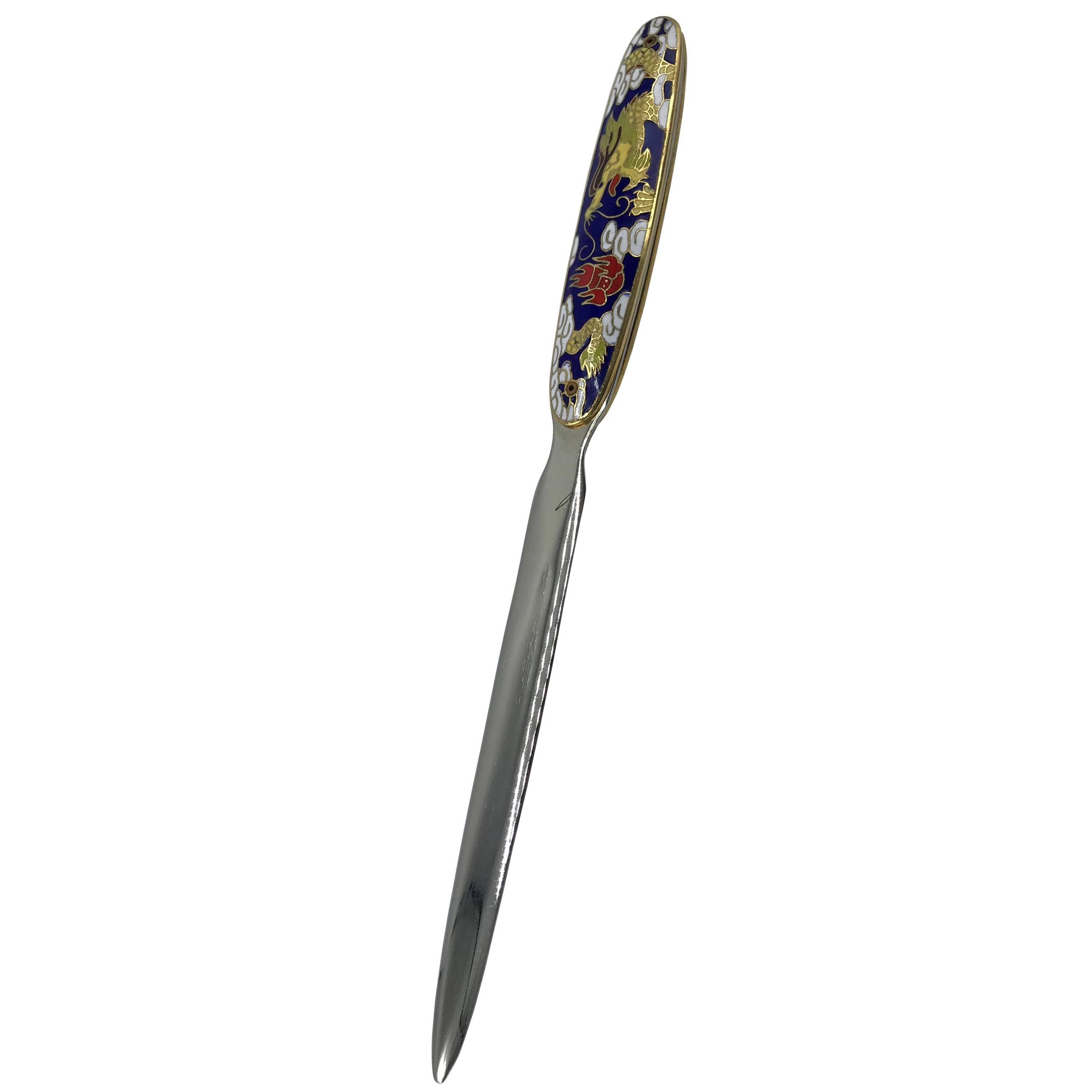 1970s Blue Cloisonné Letter Opener