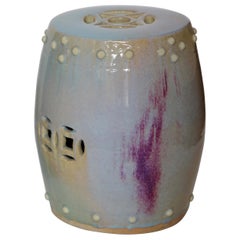 1970s Blue-Purple Song Tradition Ceramic Stools