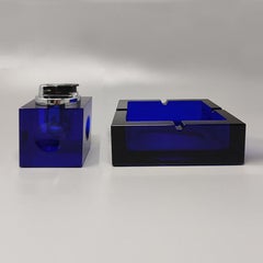 1970s Blue Smoking Set by Antonio Imperatore in Murano Glass