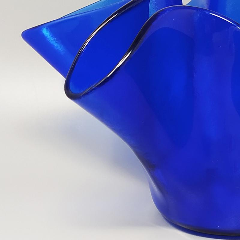 Vetro di Murano Vaso blu anni '70 