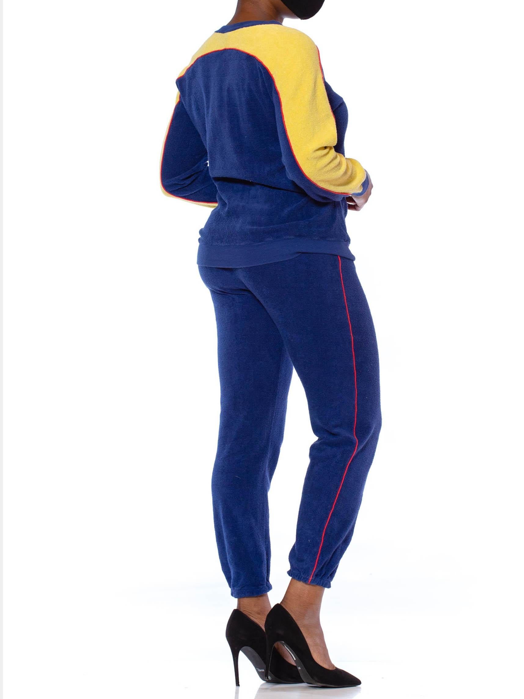 blue and yellow track suit