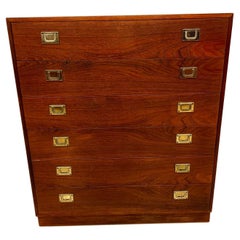 1970s Bo-Danica La Jolla Teak Dresser with Brass from Denmark