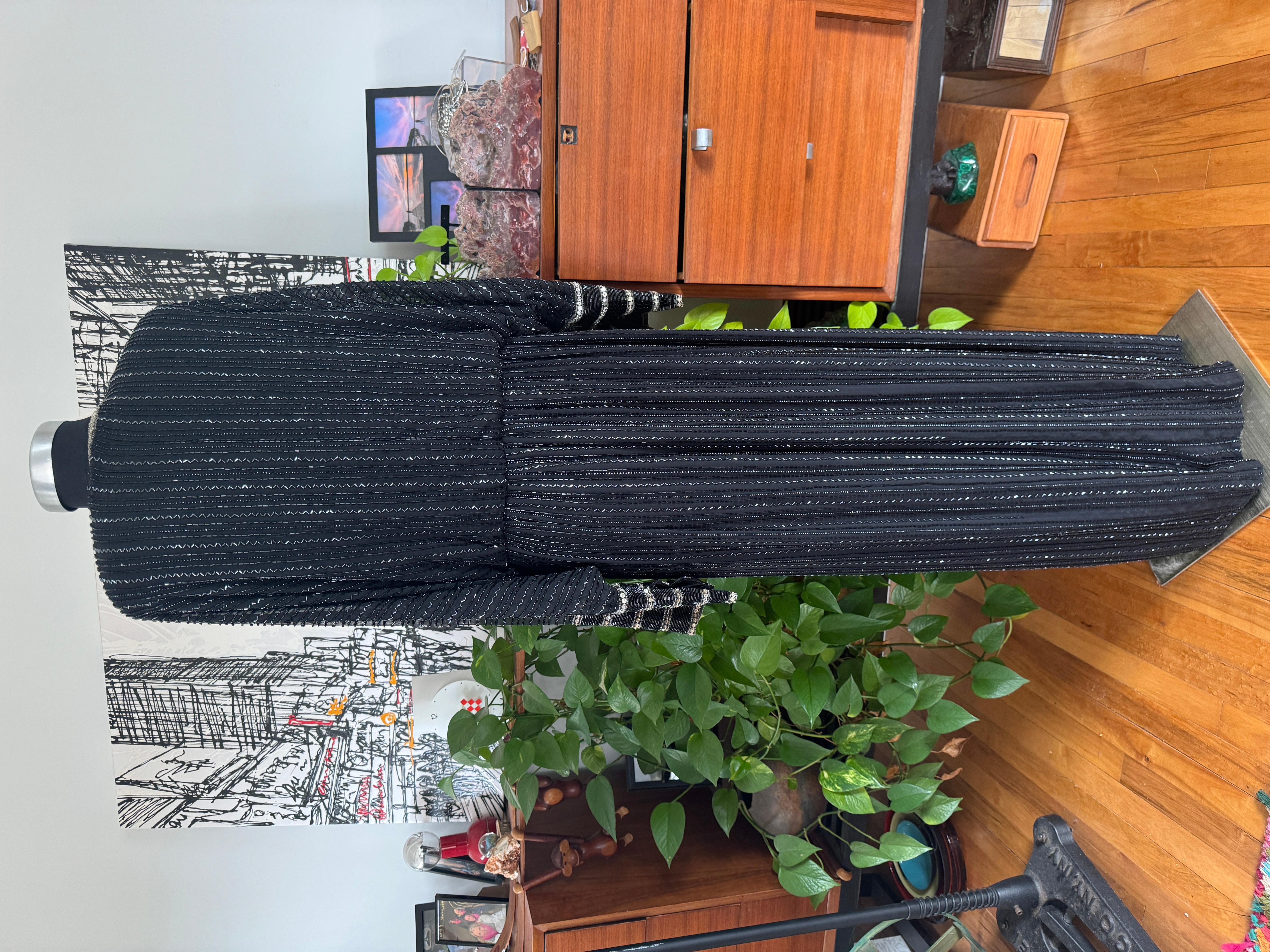 BOB MACKIE Beaded Gown 1970's Dolman Sleeve For Sale 15
