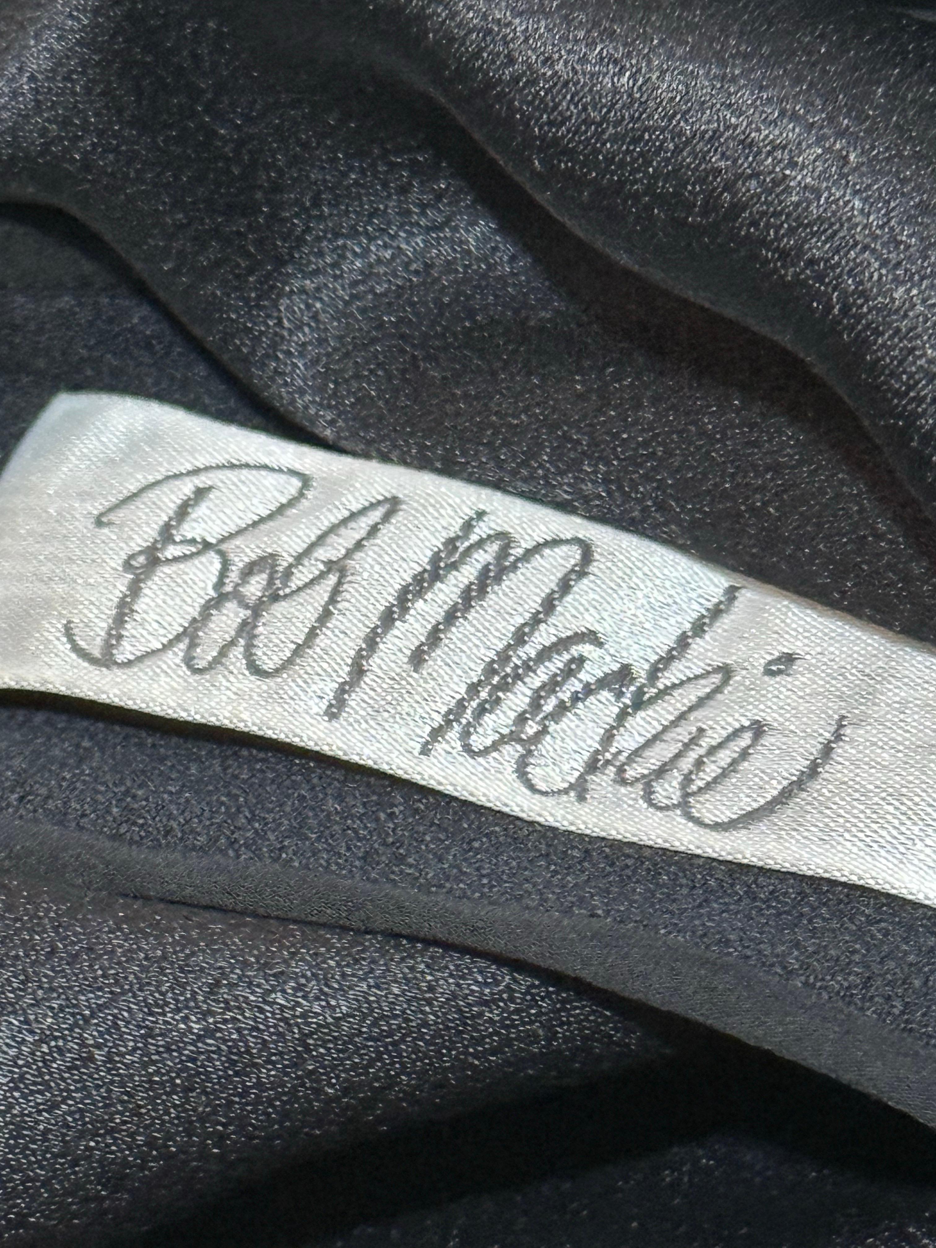 1970s Bob Mackie Black Crepe Column Gown w Glamorous Bugle Bead Streamers en vente 11