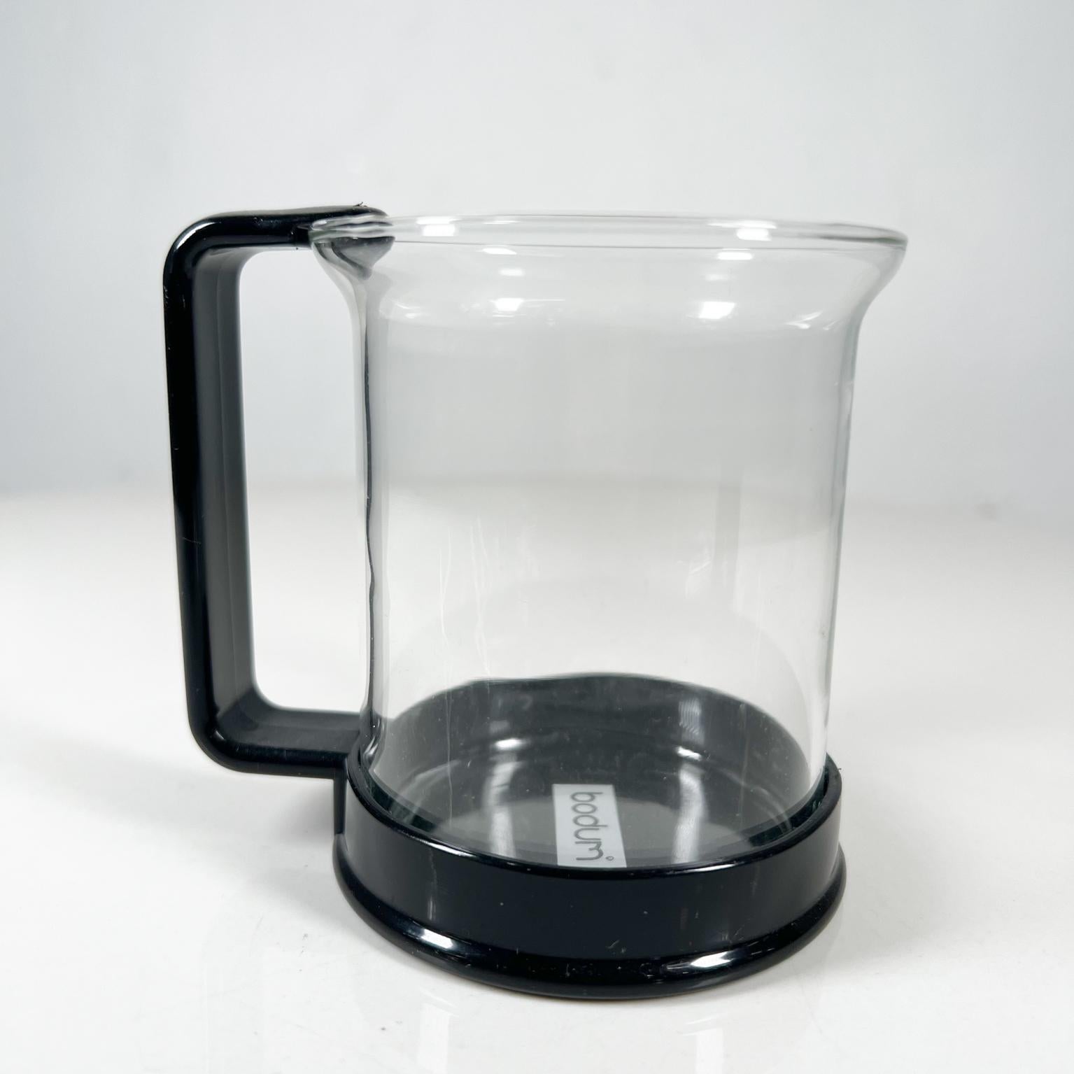 Late 20th Century 1970s Bodum Set Glass Coffee Tea Pot + Four Glass Mugs Denmark