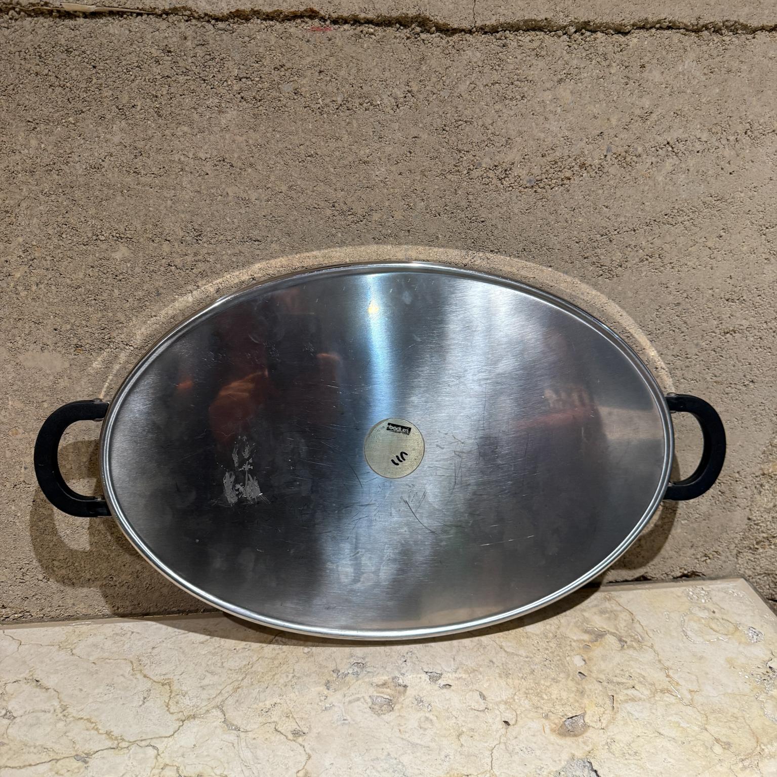 Vassoio di servizio Bodum anni '70 in acciaio inox Italia in vendita 1