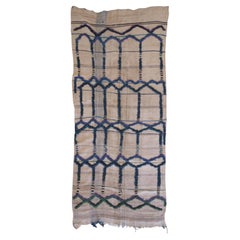 Runner & Kilim marocchino a trama piatta degli anni '70 con design strutturato