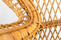 1970s Boho Chic Rattan Peacock Chair