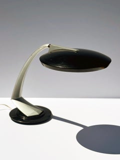 1970s Boomerang 2000 Table Lamp by Luis Pérez de la Oliva for Fase in black and