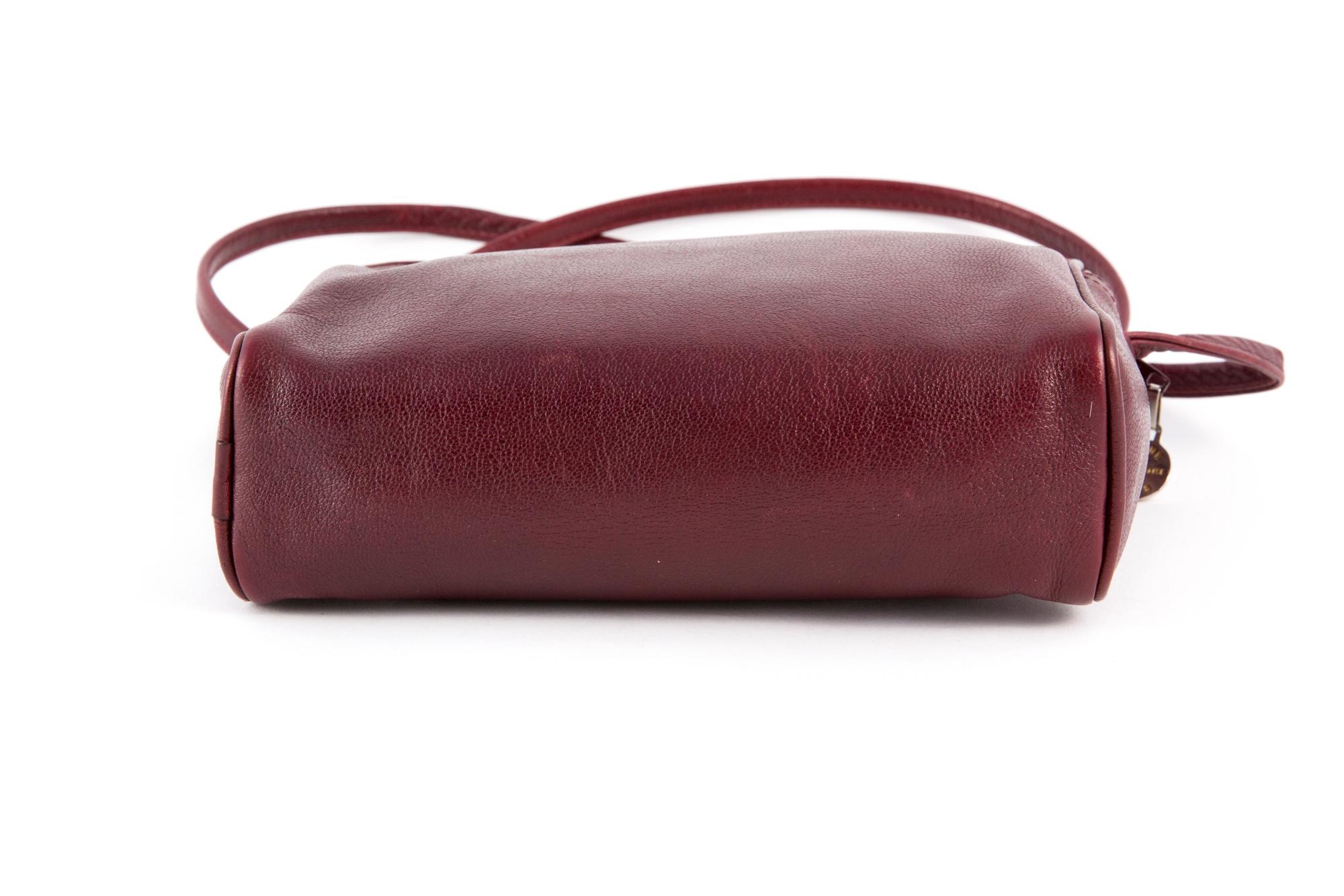 1970s Bordeaux Celine Leather Shoulder Bag 4