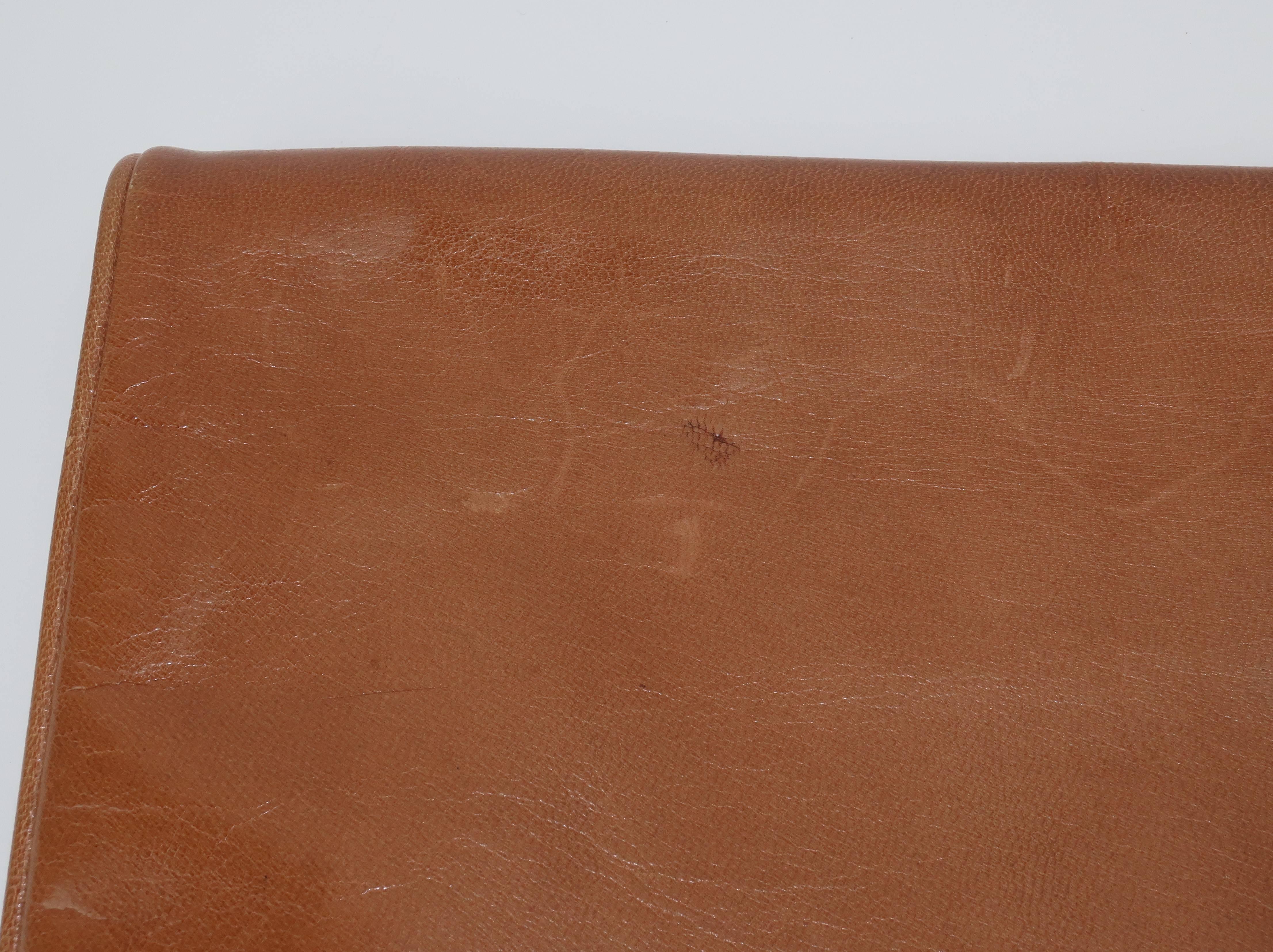 1970's Bottega Veneta Large Envelope Leather Clutch Handbag 3