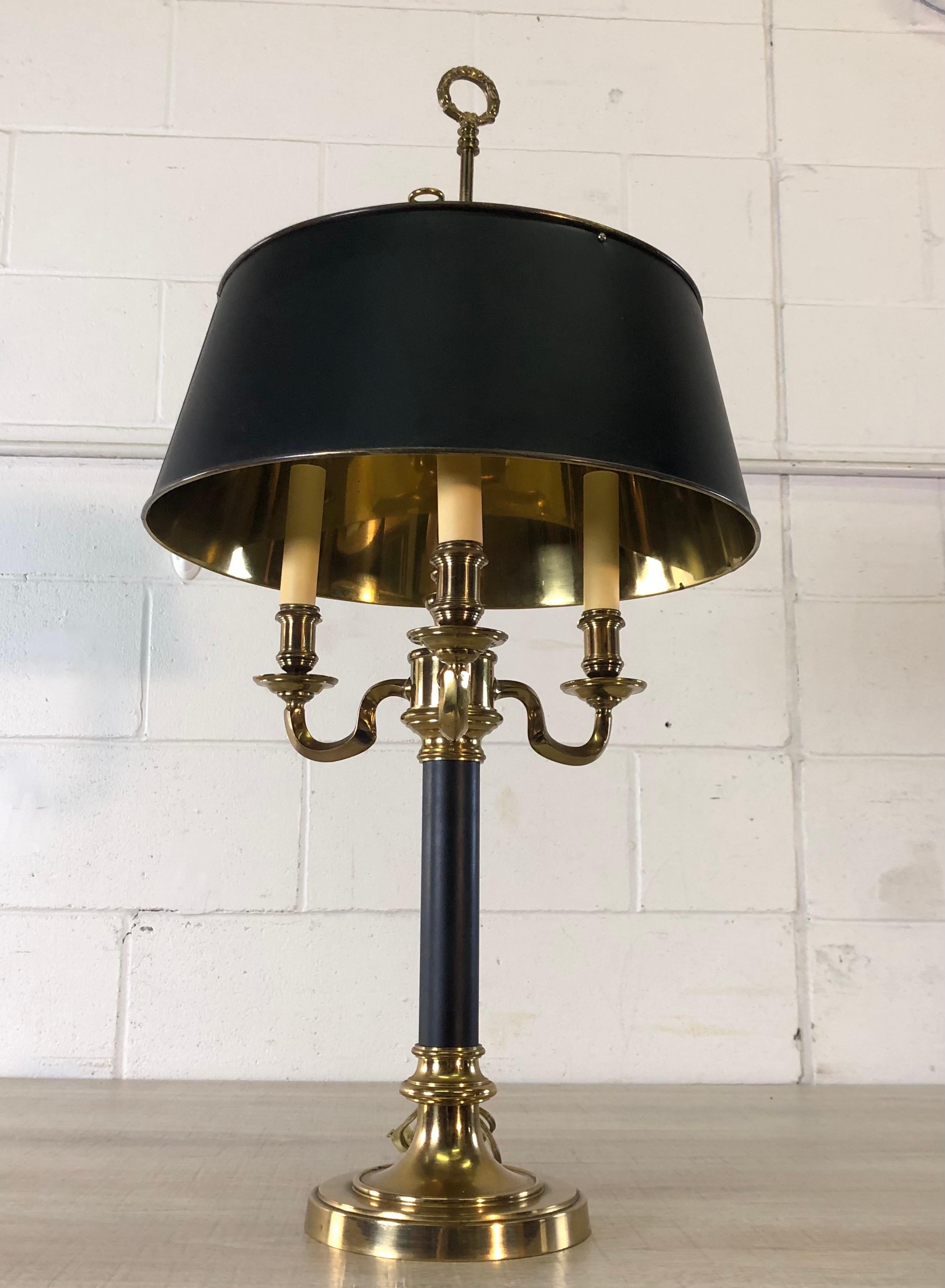 Metal 1970s Bouillote Style Table Lamp by Lane Furniture For Sale