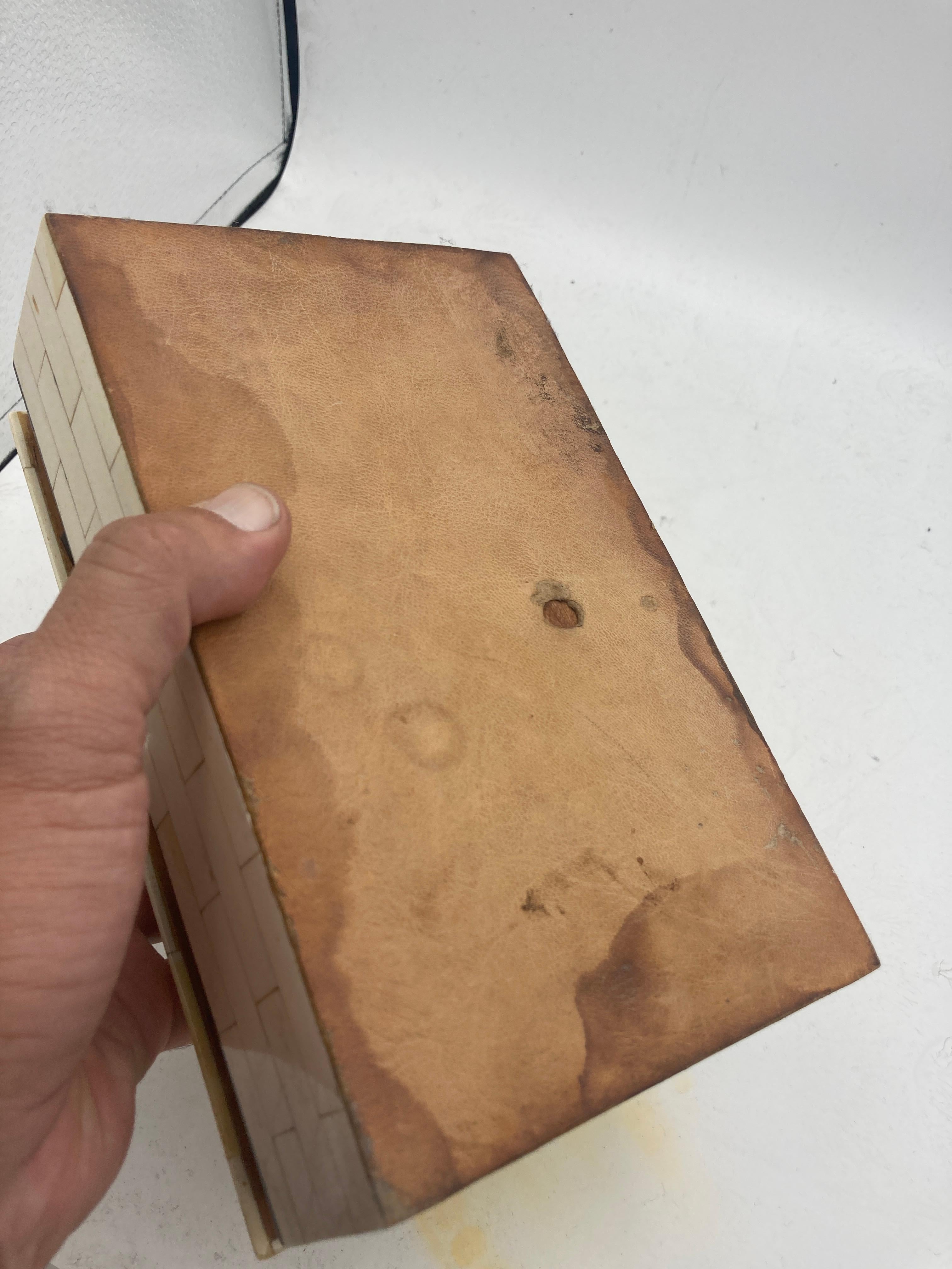1970's boxe with marquetry of bones in the style of Anthony Redmile For Sale 4