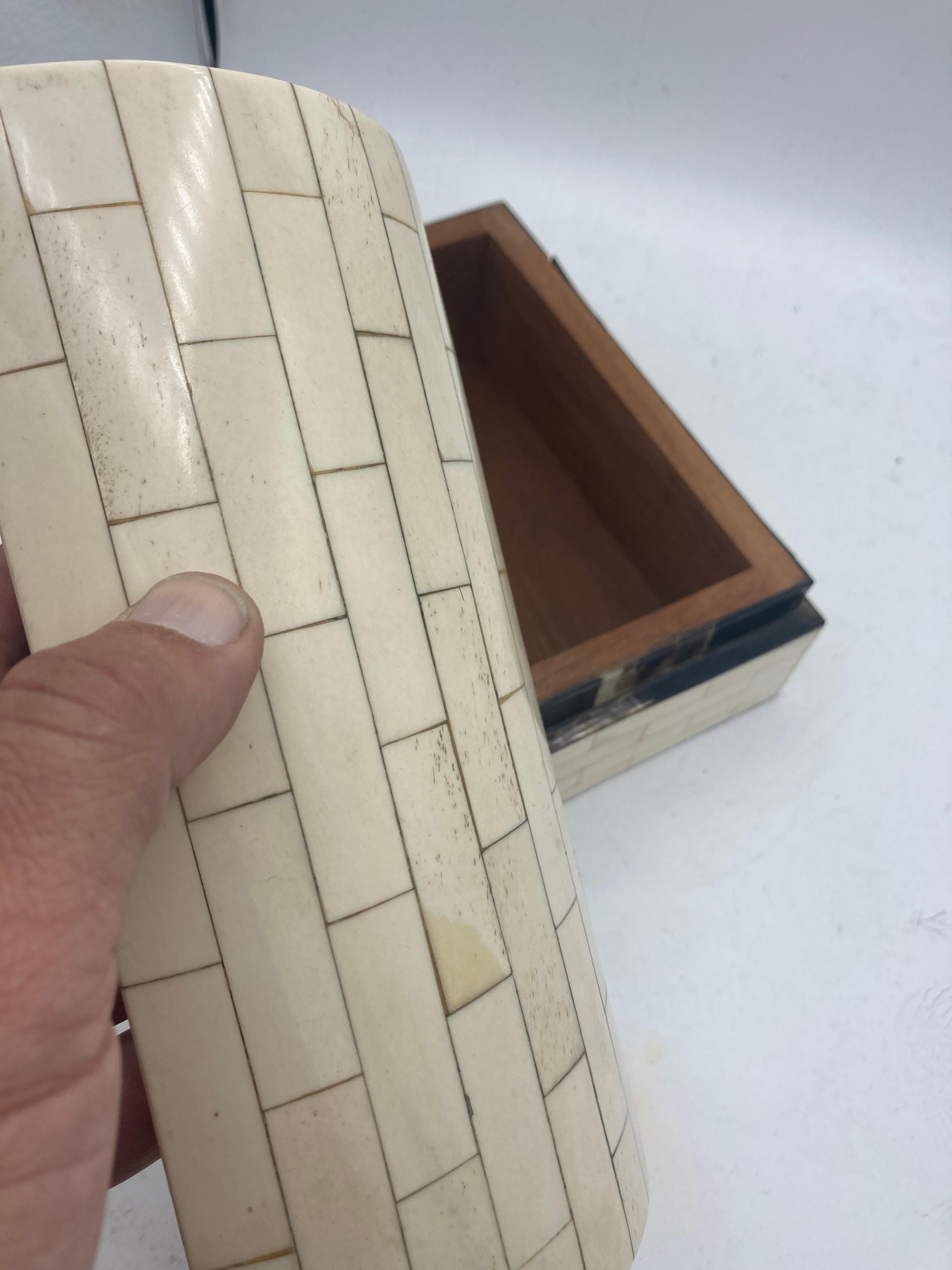 1970's boxe with marquetry of bones in the style of Anthony Redmile For Sale 1