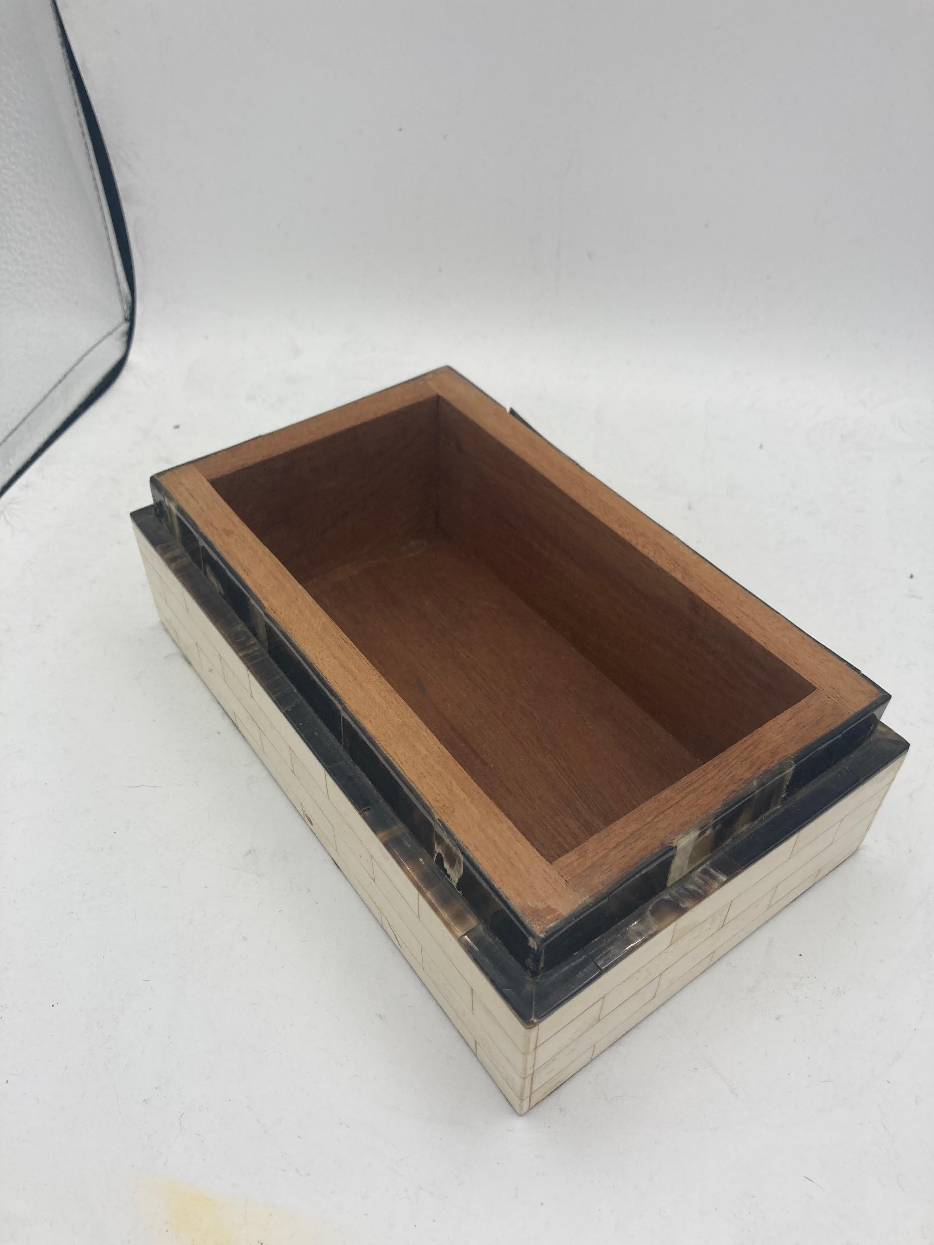 1970's boxe with marquetry of bones in the style of Anthony Redmile For Sale 2