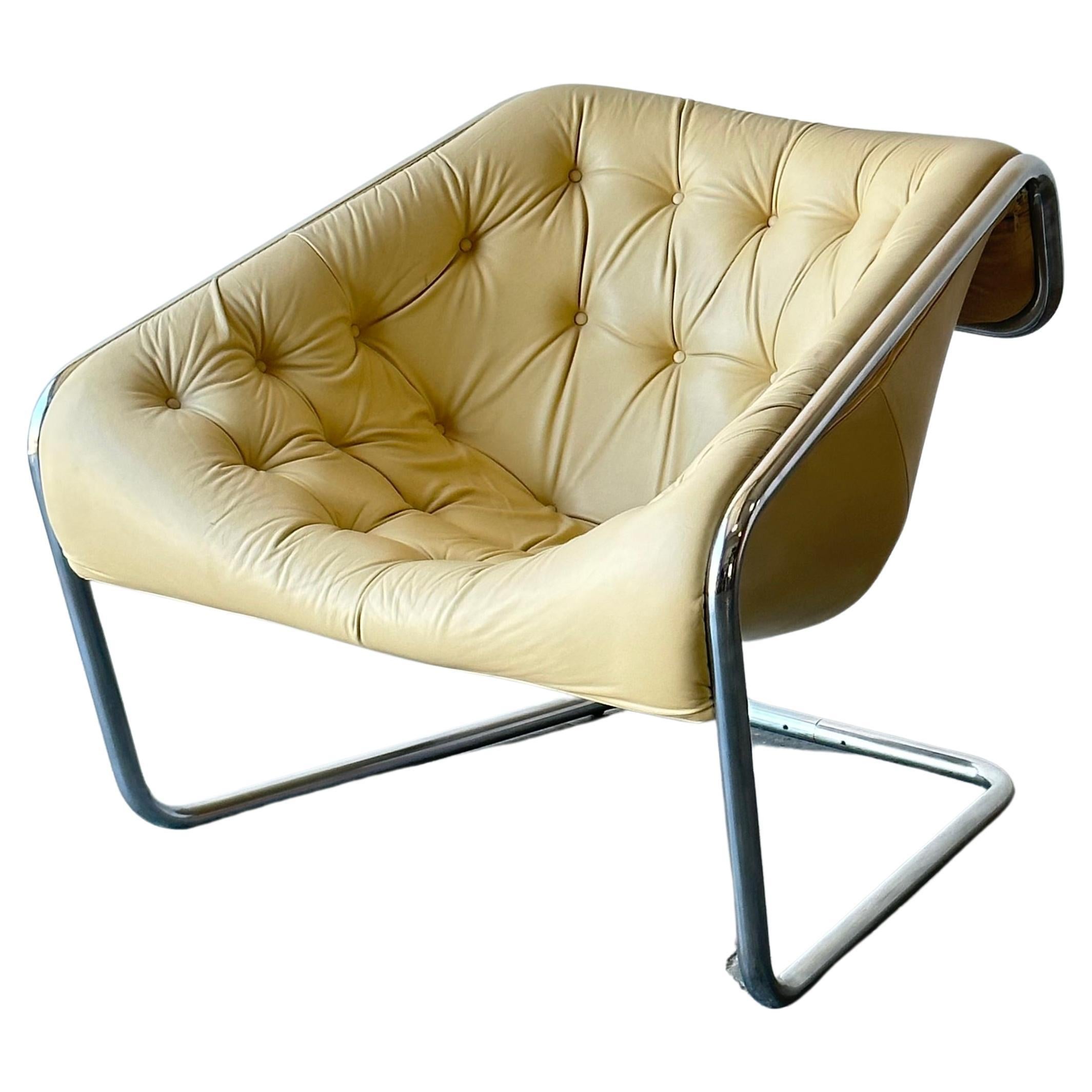 1970s Boxer Leather Lounge Chair by Kwok Hoi Chan for Steiner