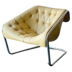 Chaise longue en cuir Boxer des années 1970 par Kwok Hoi Chan pour Steiner