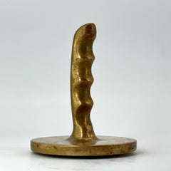 1970s Brass Abstract Joystick Table Sculpture Tamper Hammer like Aubock