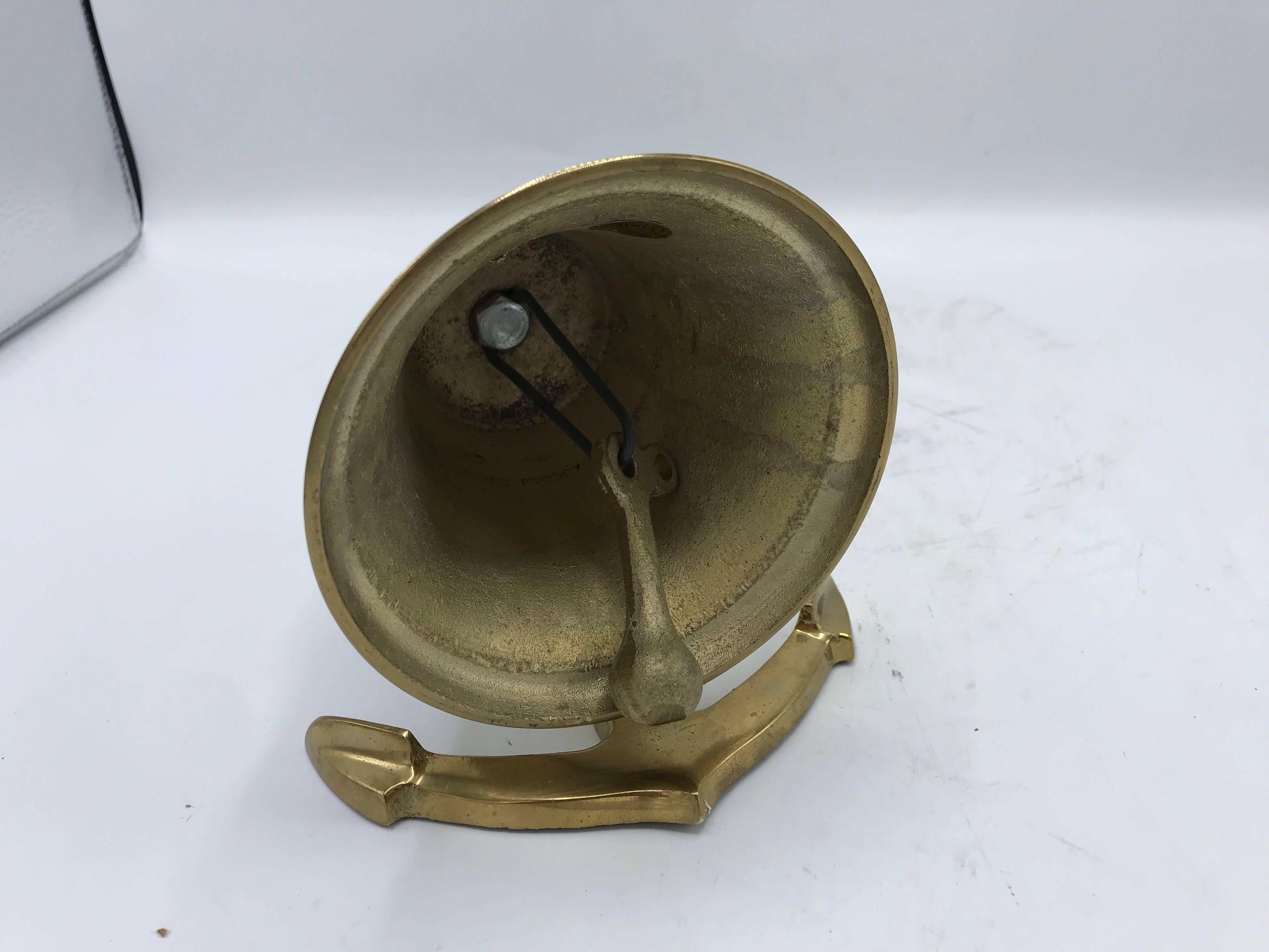 1970s Brass Anchor Door Knocker Bell 6