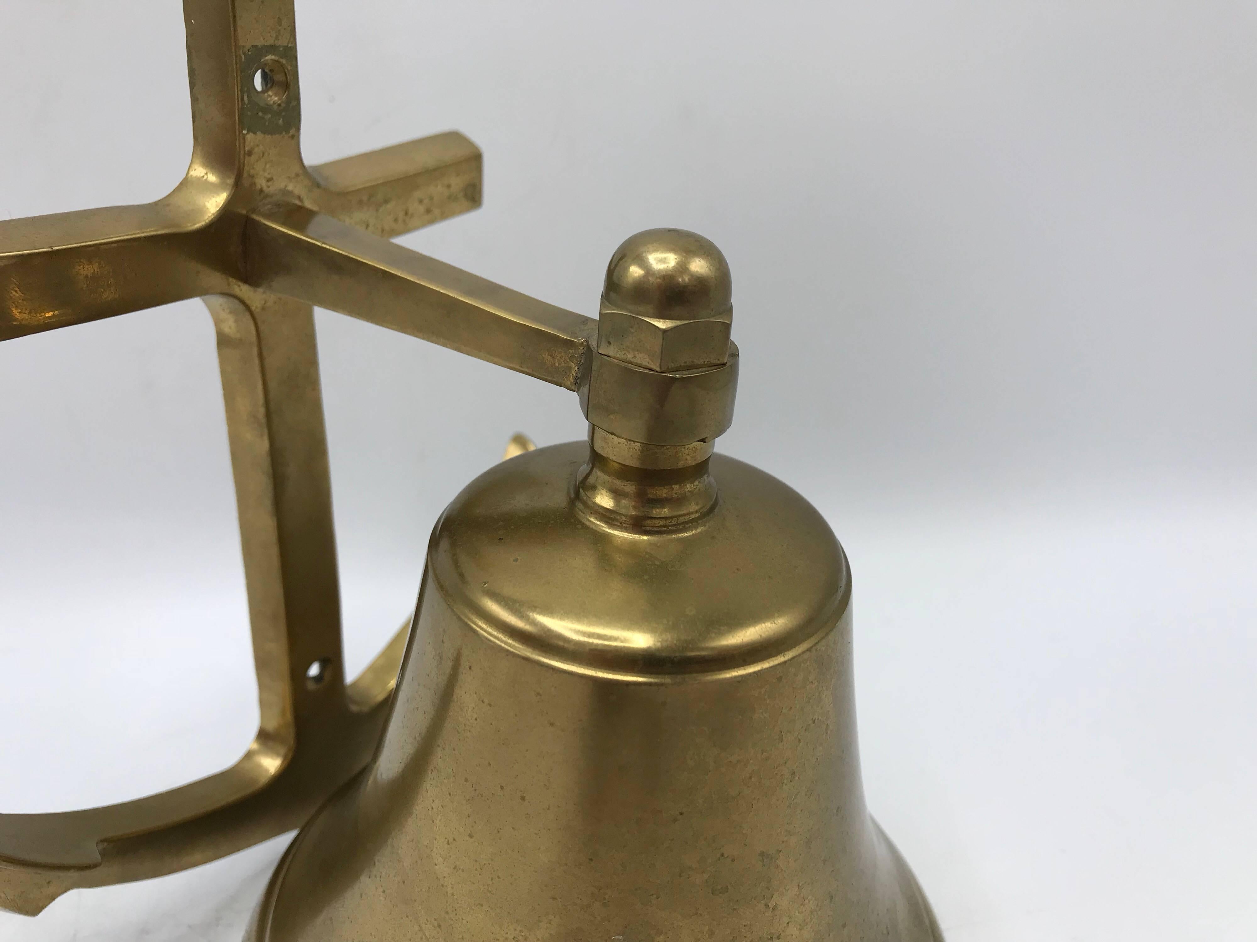 1970s Brass Anchor Door Knocker Bell 1