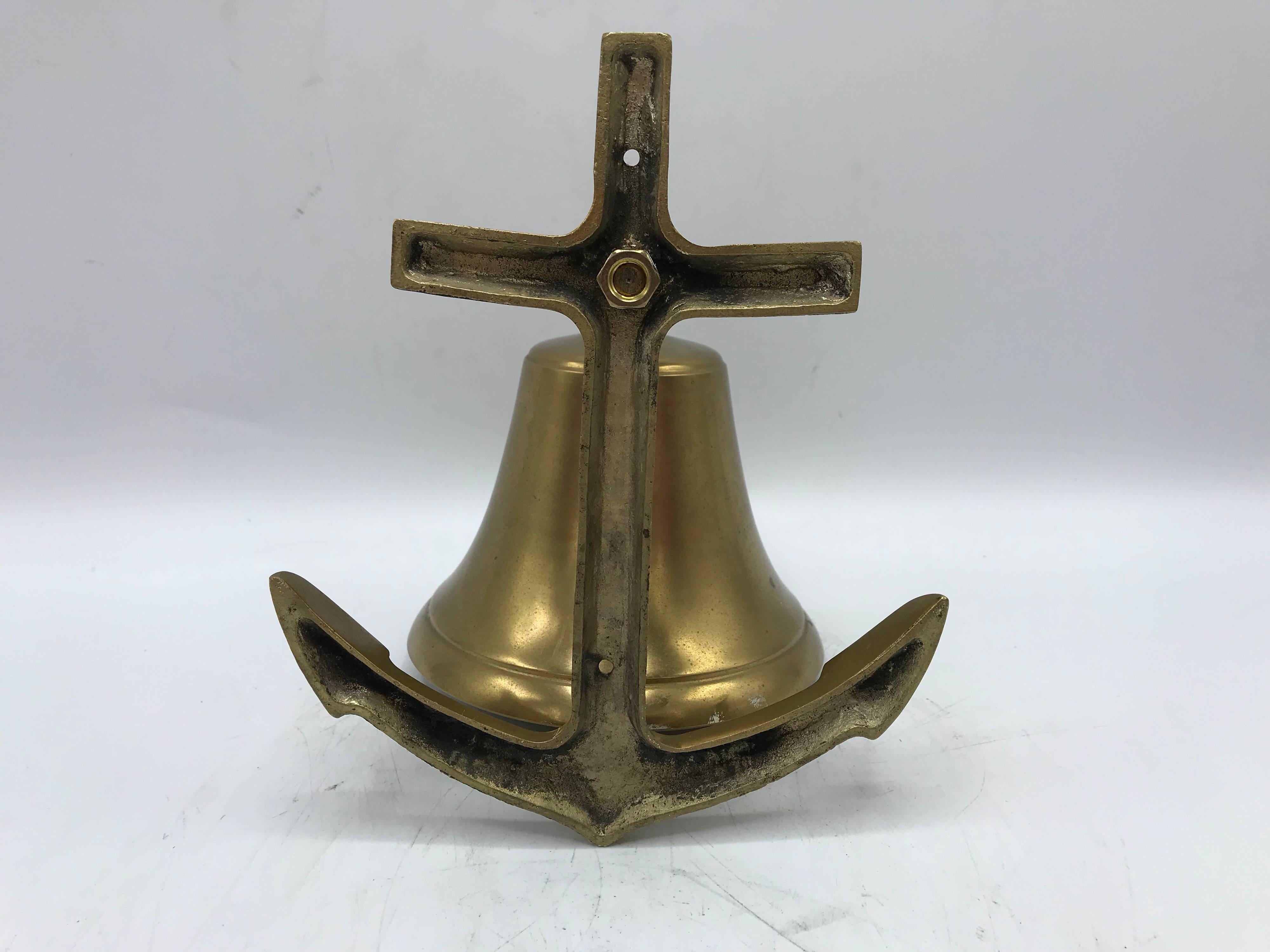 1970s Brass Anchor Door Knocker Bell 5