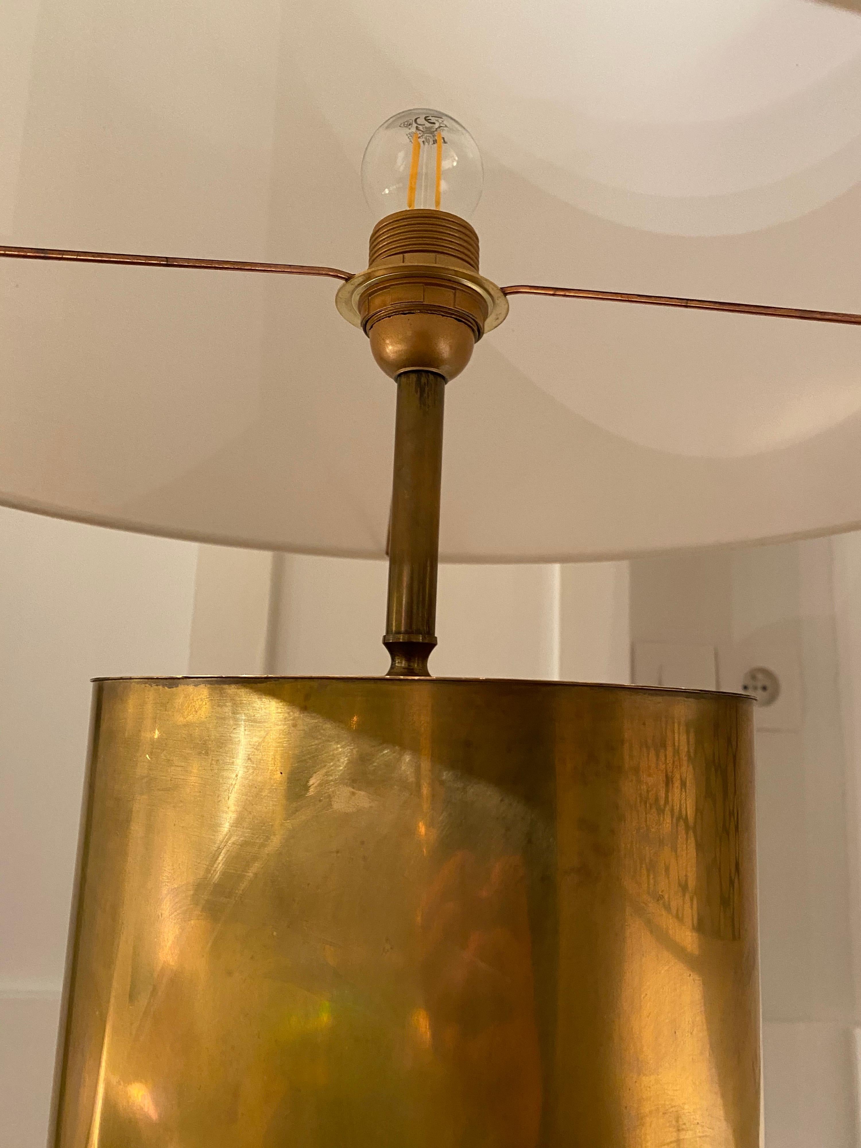 1970S Brass and Bronze Lamp by Angelo Brotto 4