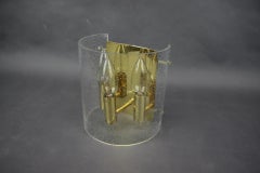 1970s Brass and Bubble Glass Wall Lamp, Germany