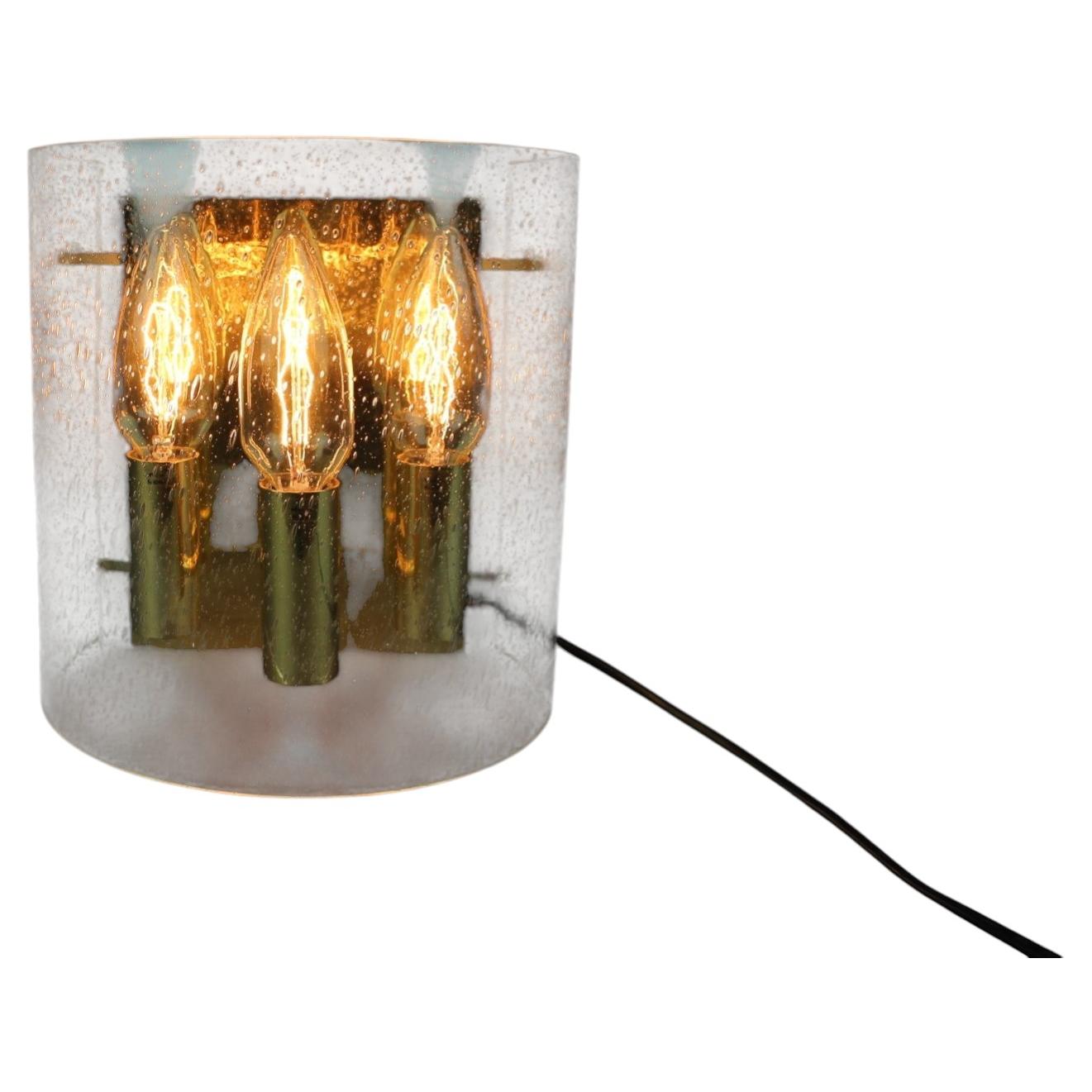 1970s Brass and Bubble Glass Wall Lamp, Germany For Sale