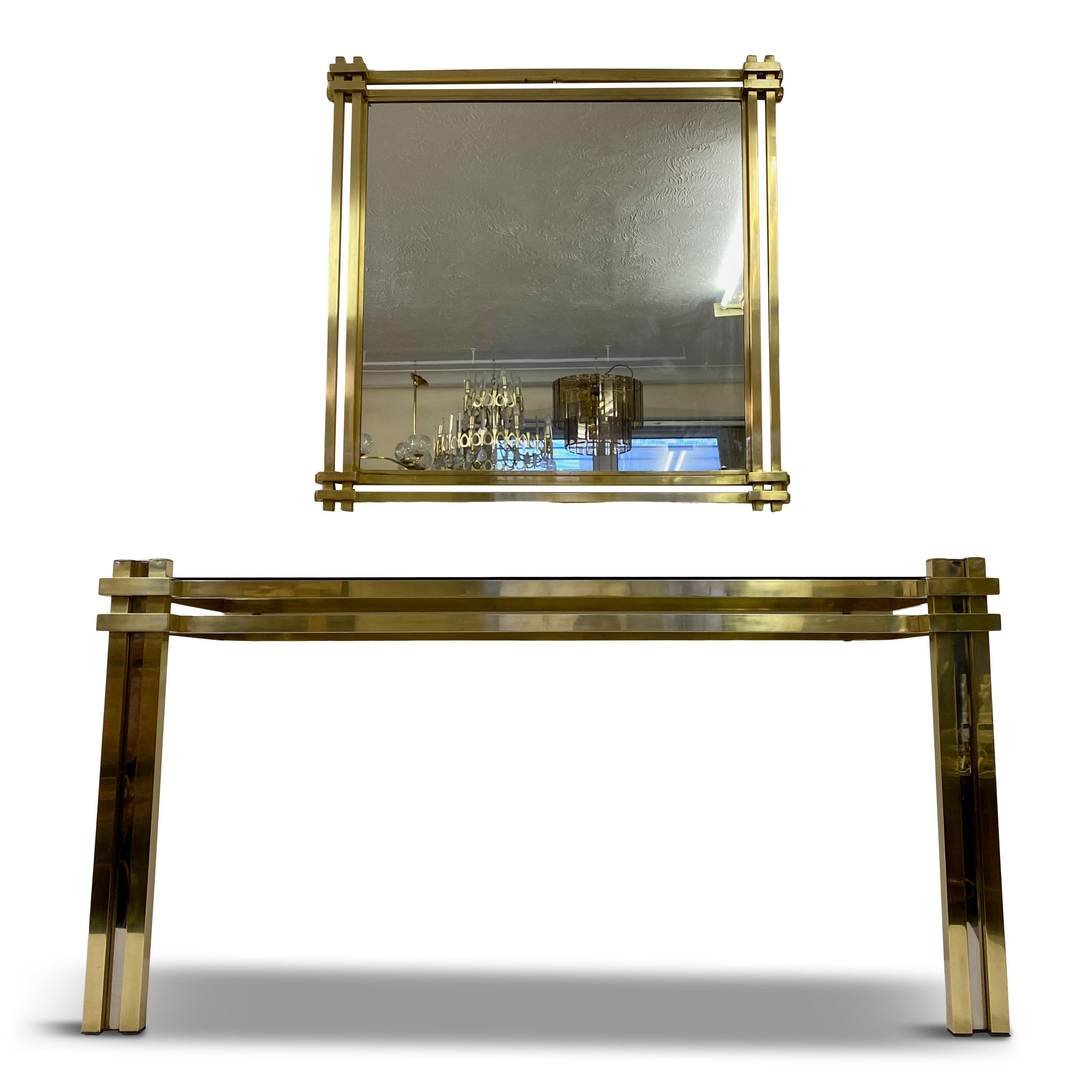 Console table and mirror

By Romeo Rega

Brass and chrome

Large mirror measures 100 x 100

1970s Italian.