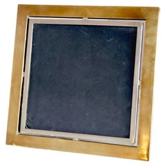 1970s Brass and Chrome Italian Barbi Photo Frame