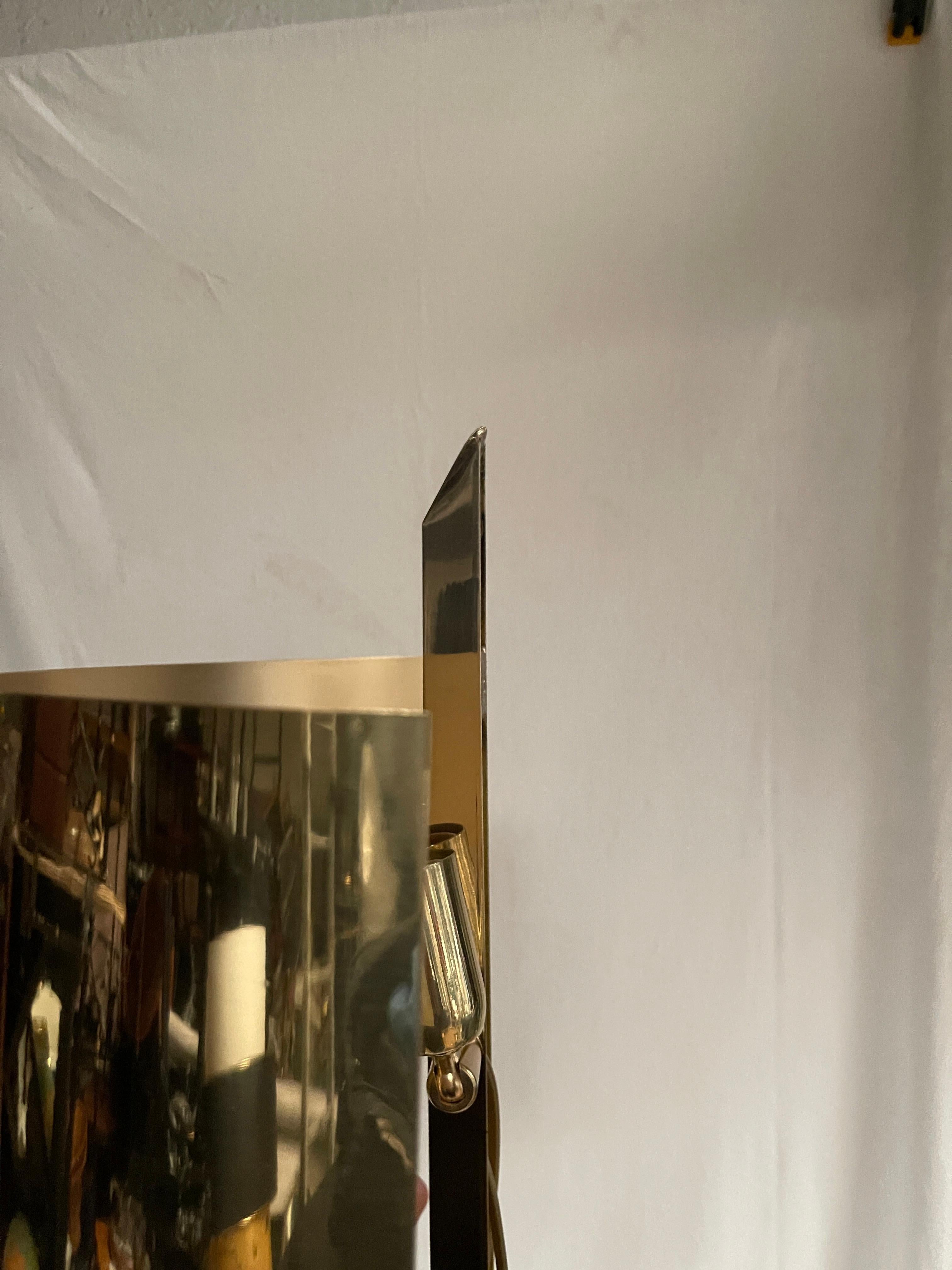 1970's brass and enamel sconces For Sale 1