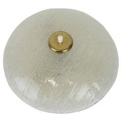 1970s Brass and Glass Ceiling Lamp, Czechoslovakia