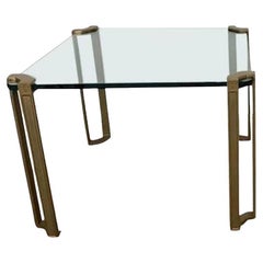 1970s Brass and Glass Coffee Table by Peter Ghyczy