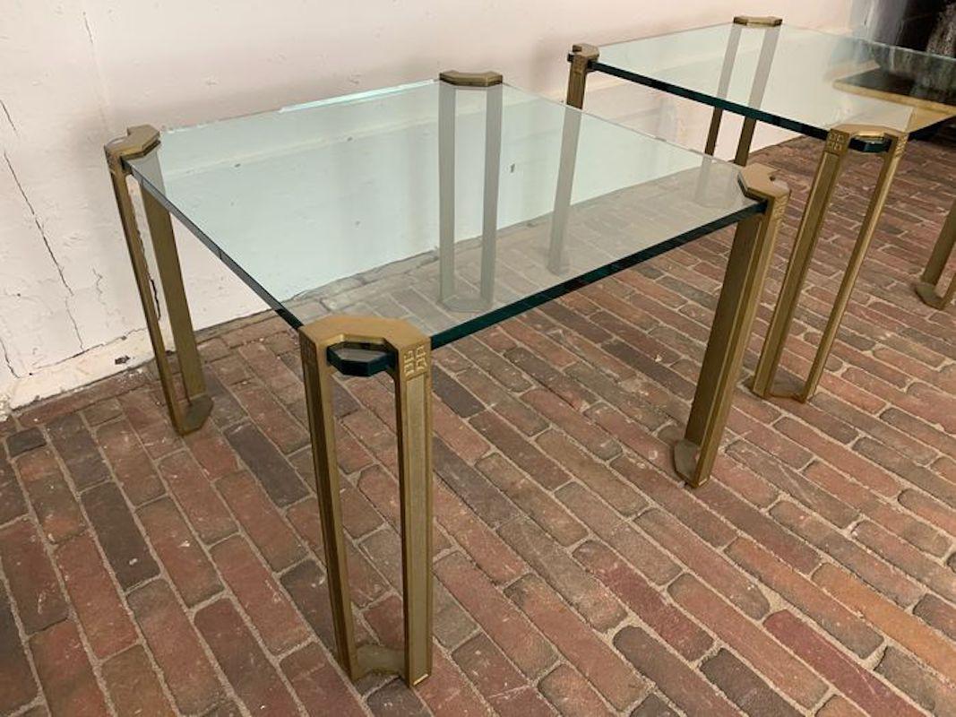 1970s Brass and Glass Coffee Table by Peter Ghyczy 4