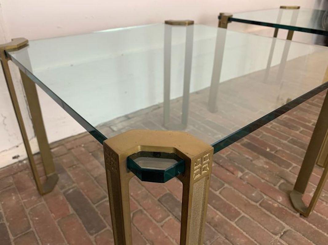 1970s Brass and Glass Coffee Table by Peter Ghyczy 5