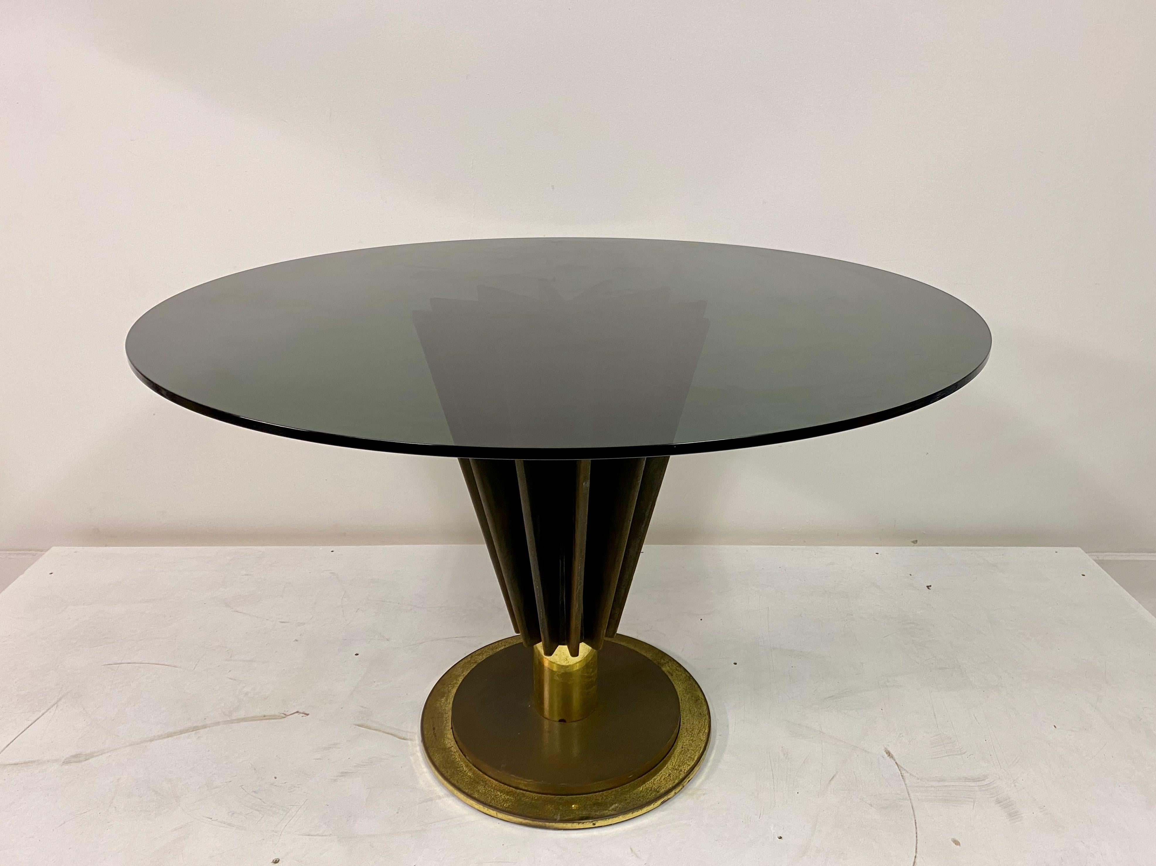 1970s Brass and Iron Circular Dining Table by Pierre Cardin 6