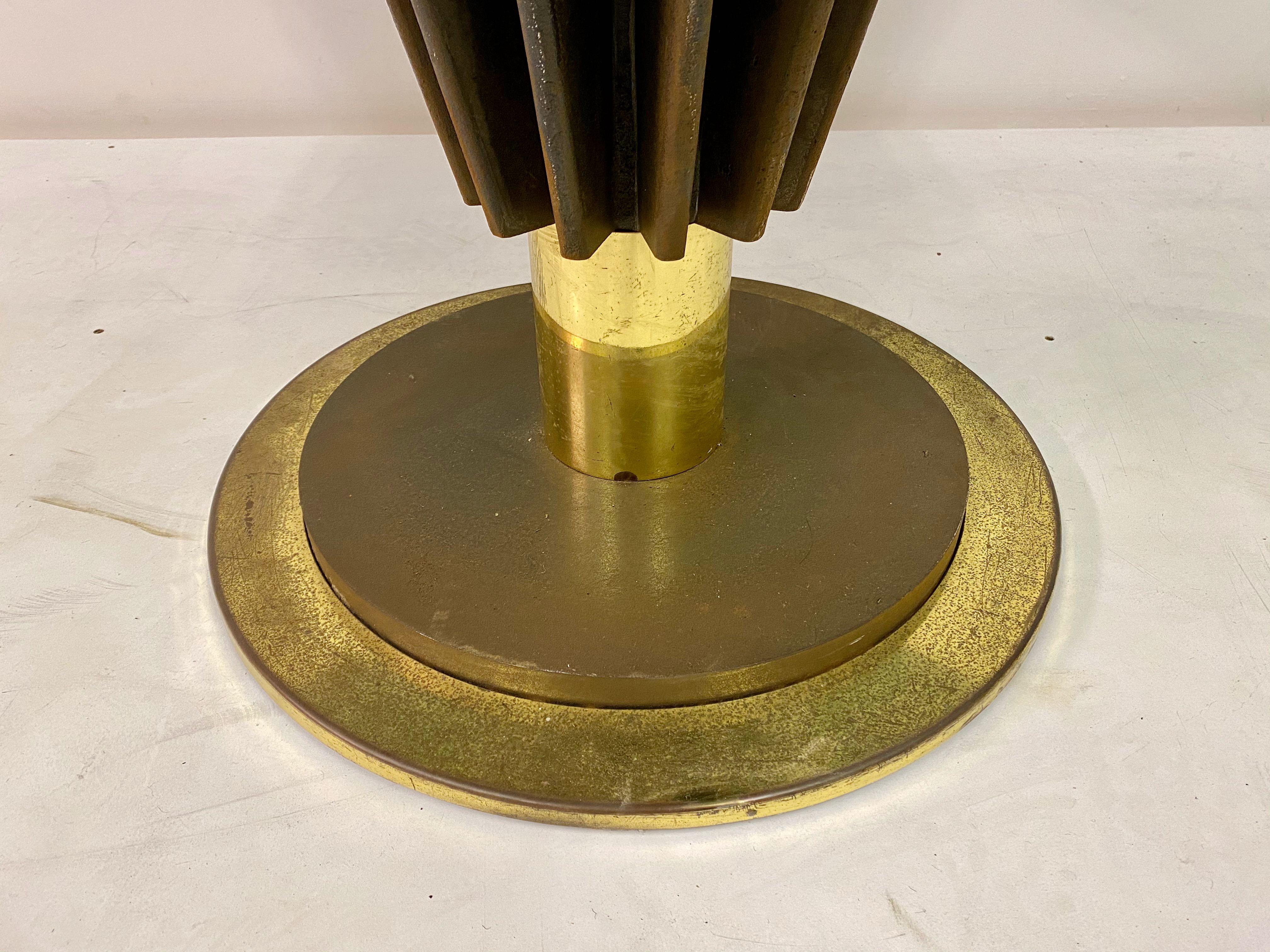 20th Century 1970s Brass and Iron Circular Dining Table by Pierre Cardin