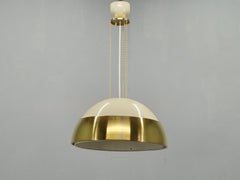 1970s Brass and Lacquered Metal Pendant, Czechoslovakia