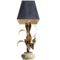 1970s Brass and Metal table light in the style of Hans Kögl