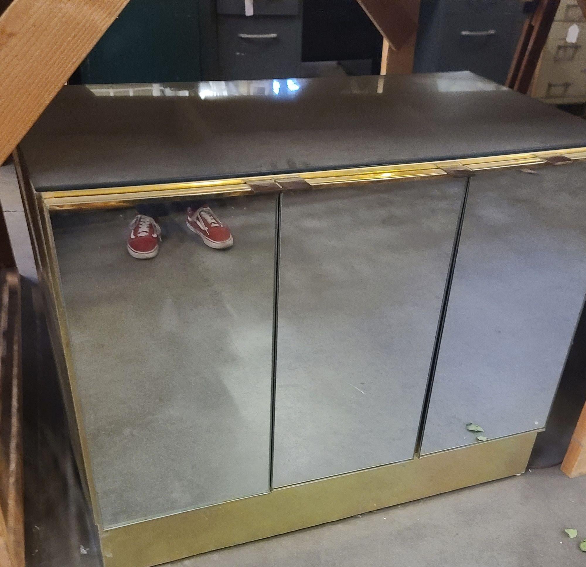 brass mirror cabinet