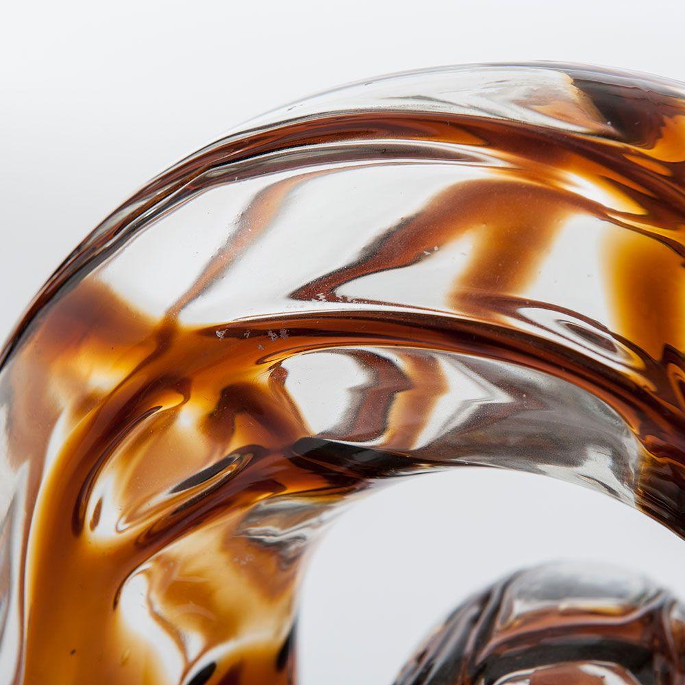 Lámpara de mesa de latón y cristal de Murano de los años 70 Moderno de mediados de siglo en venta