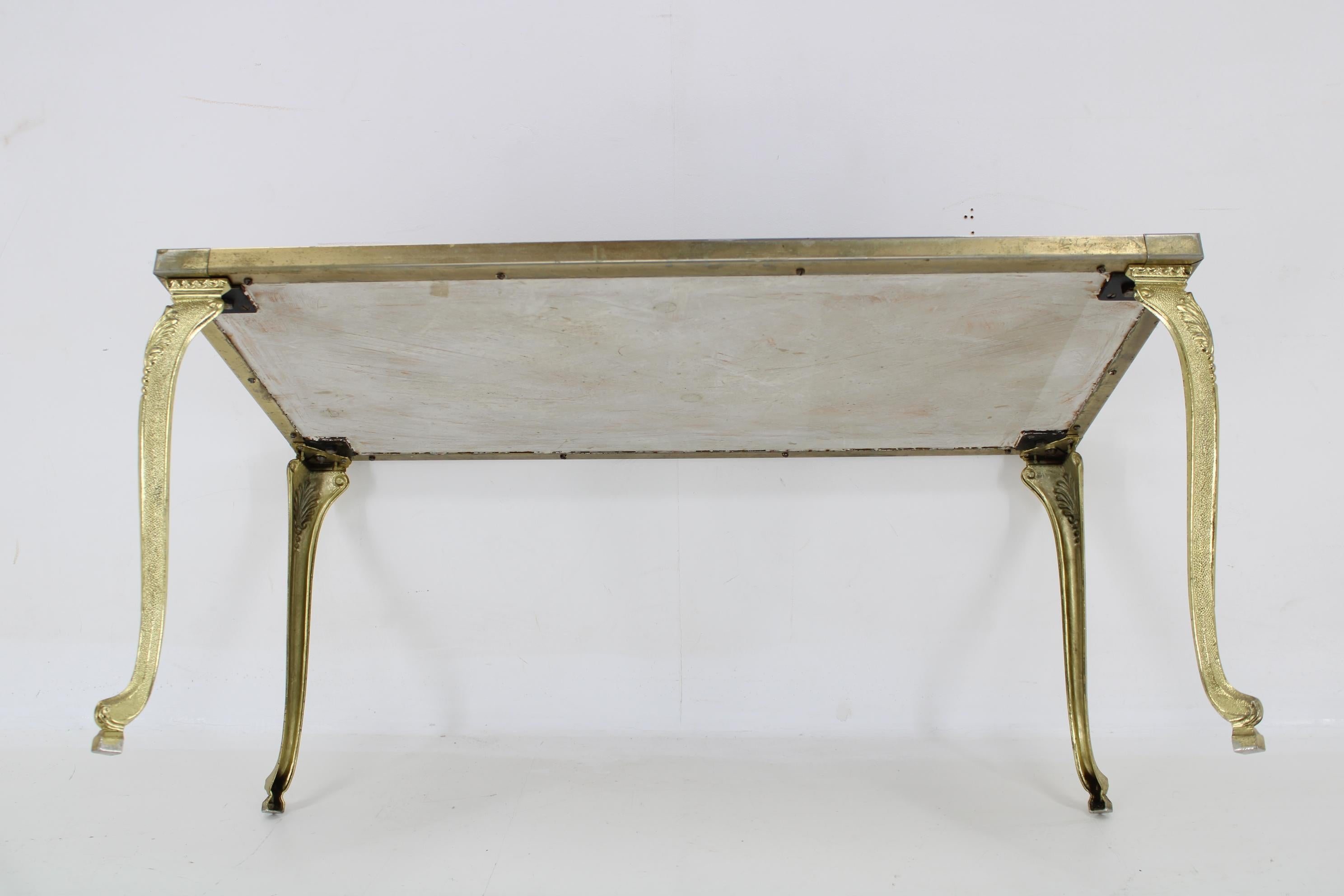 1970s Brass And Tiled Coffee Table, Italy  For Sale 1