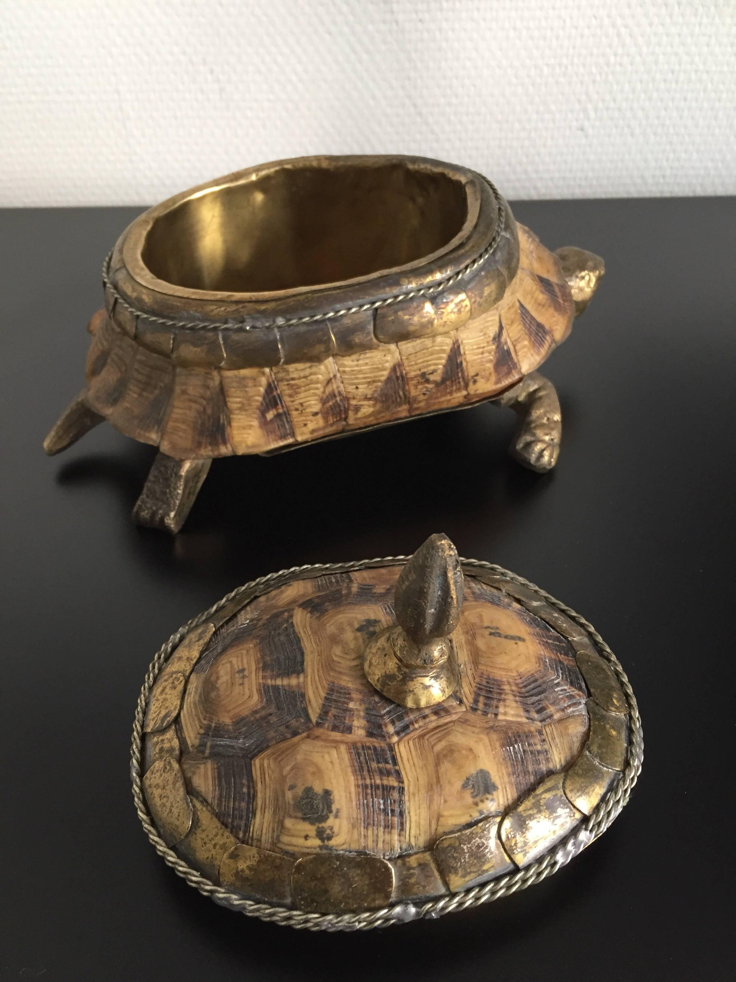 1970s Brass and Turtle Shell Box 2