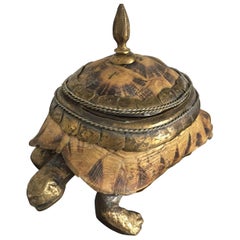 1970s Brass and Turtle Shell Box